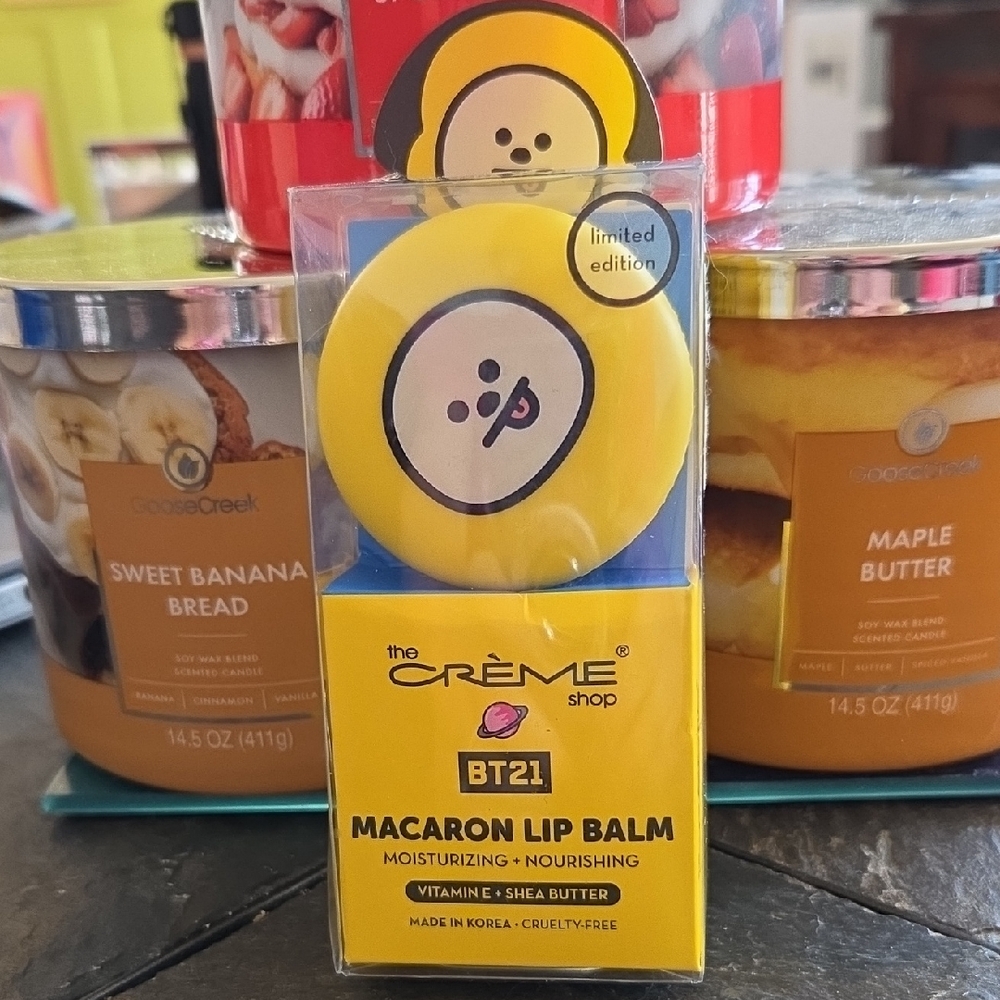 The Crème Shop BT21 Macaron Lip Balm - Yellow (Chimmy)